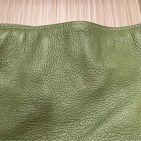 Talbots green pebbled leather purse handbag bag classic - Picture 4 of 8